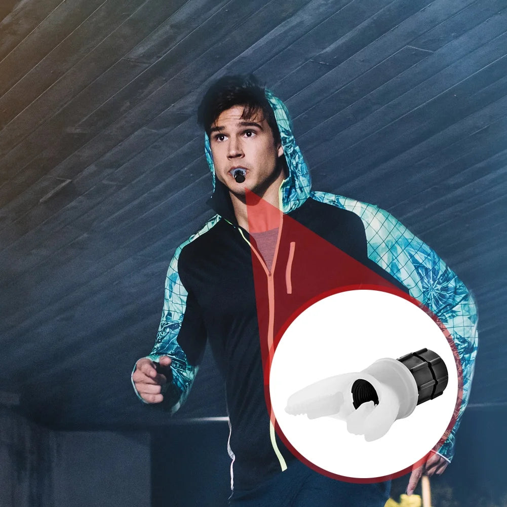 Lung Fitness Trainer Silicone Breathing Mouthpiece Respirator Training Equipment