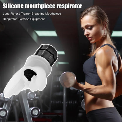 Lung Fitness Trainer Silicone Breathing Mouthpiece Respirator Training Equipment